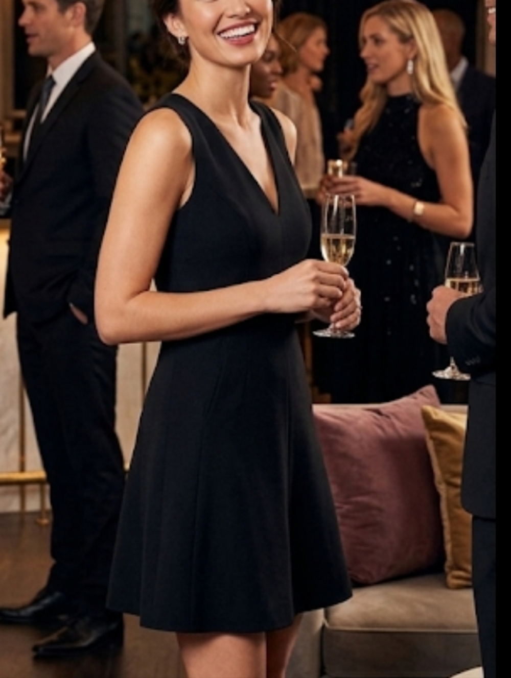 Banana Republic Black Sleeveless Dress Size 4 NWT Classic Minimal Style